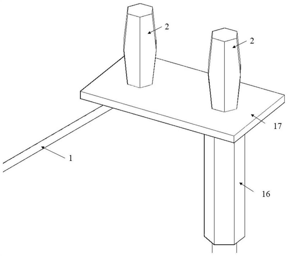 Novel inhaul cable type air pipe anti-seismic supporting hanger