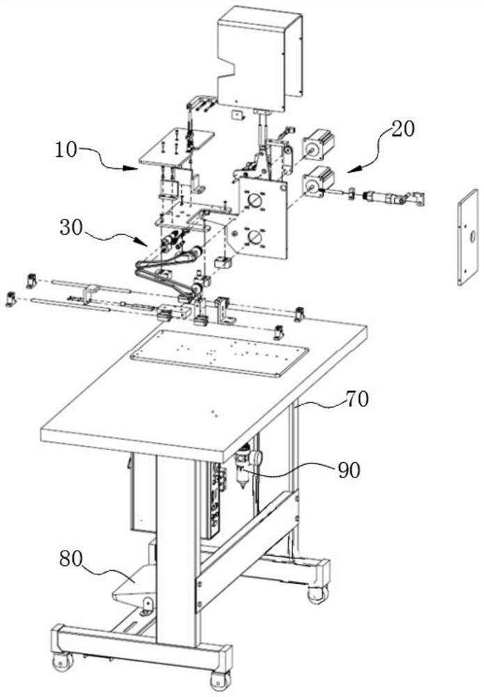 Steel ring sleeving device