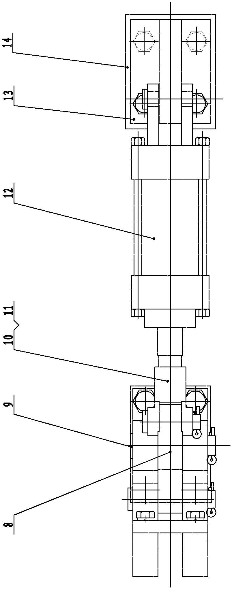 H-type steel horizontal assembly welding grounding mechanism