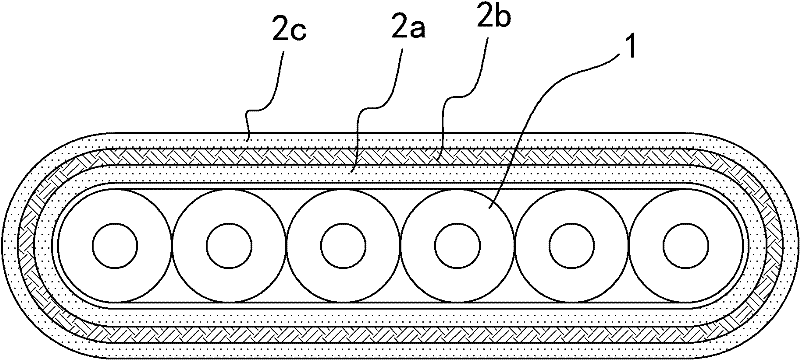 Mosaic type outer sheath of elevator cable