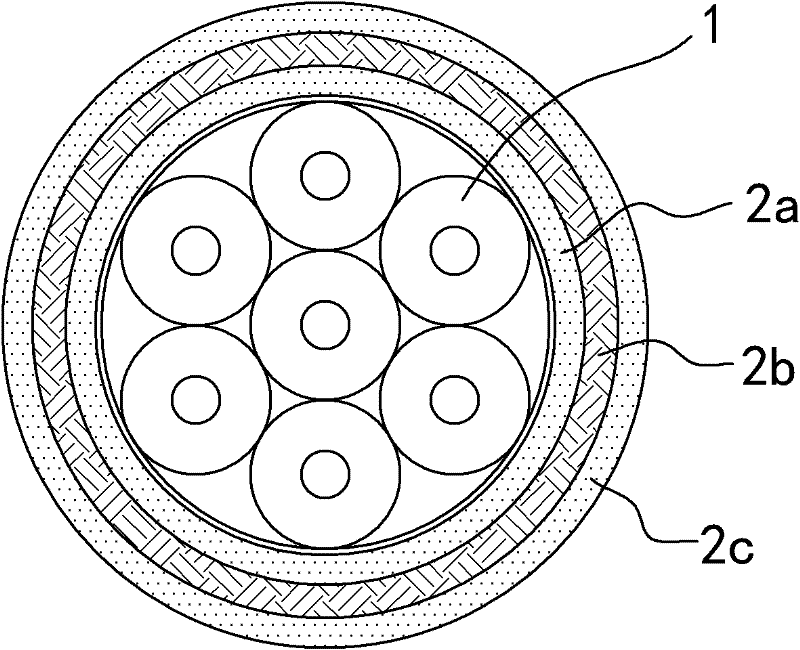 Mosaic type outer sheath of elevator cable