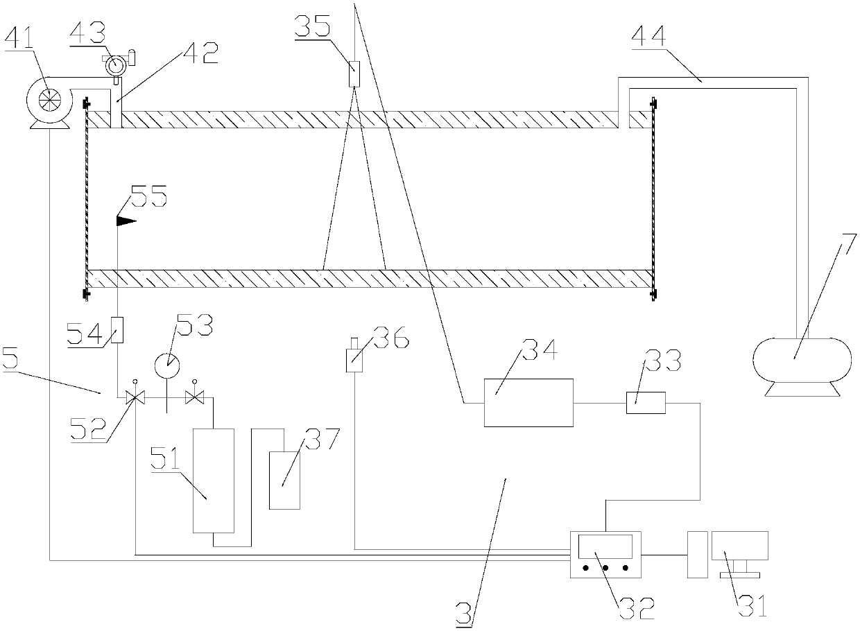 Experimental device for gas leakage and diffusion of underground pipe gallery