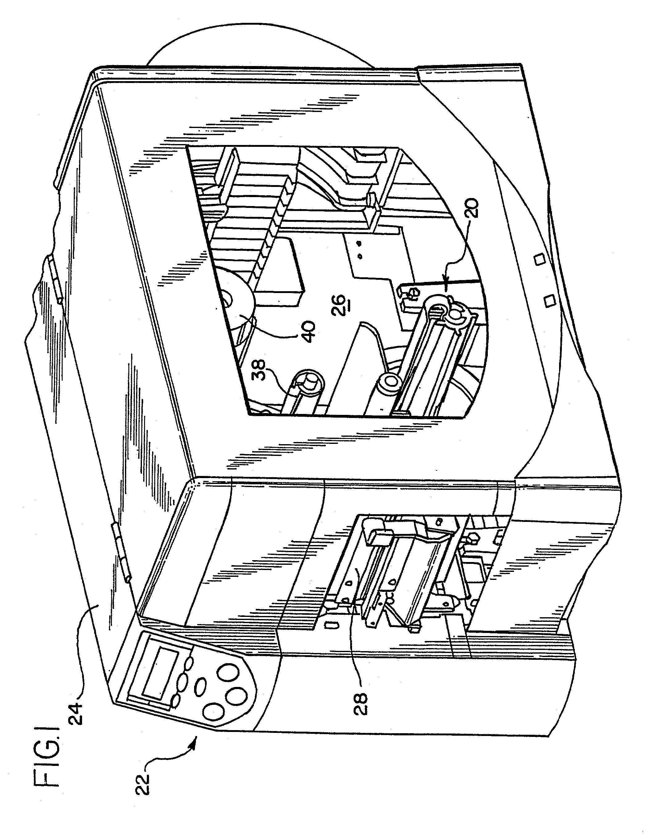 Take-up and release mechanism for a printer