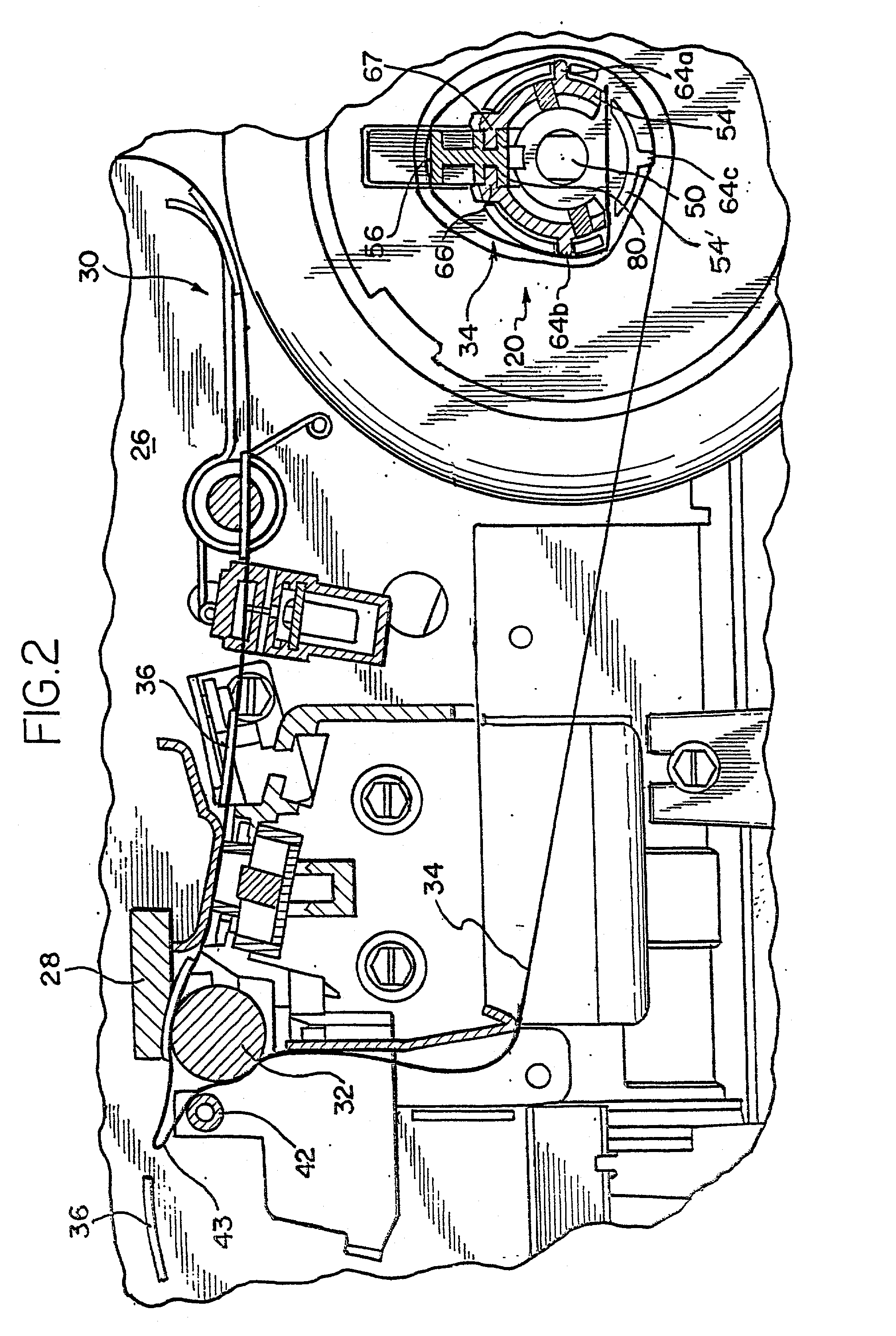 Take-up and release mechanism for a printer