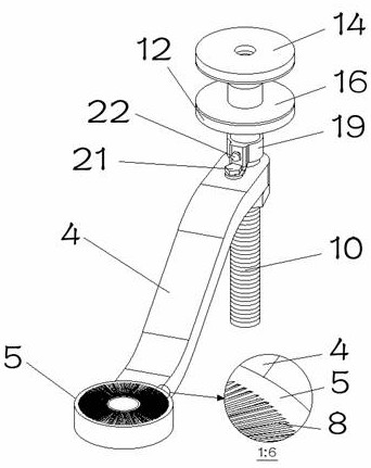 Auxiliary supporting and mounting mechanism for tempered glass