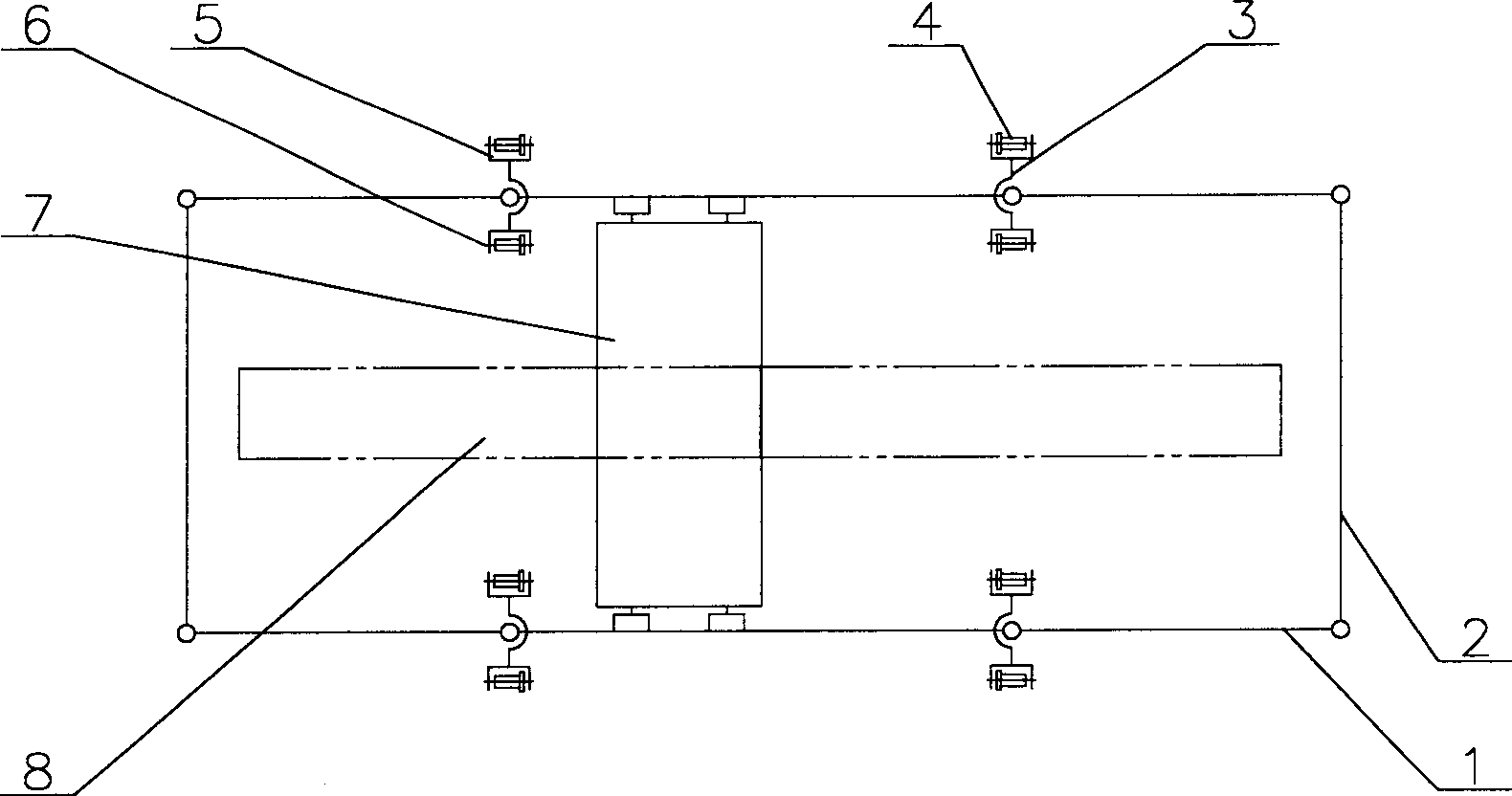 Quickly-dismantled horizontal swinging type slide frame of turnout tamper