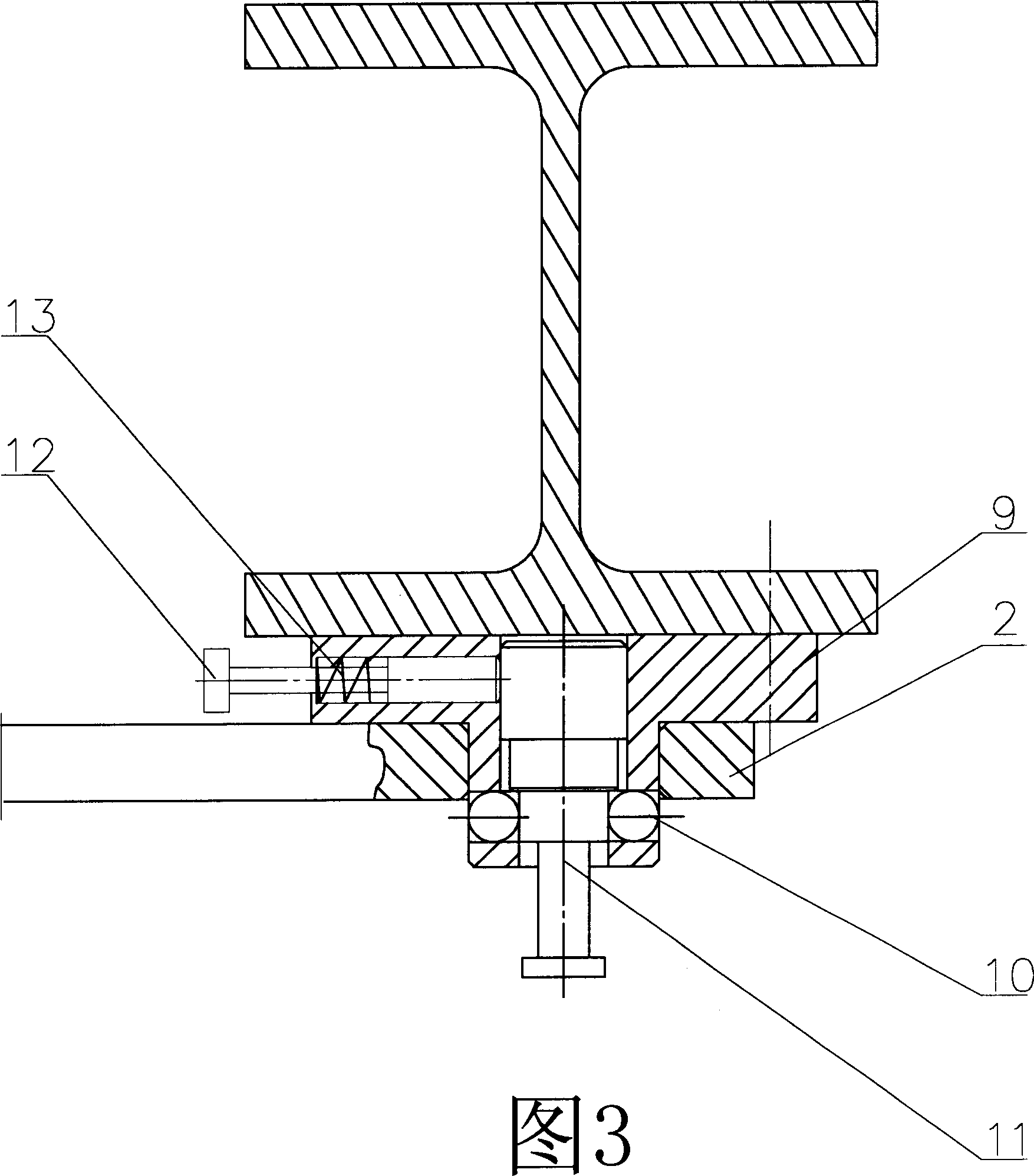 Quickly-dismantled horizontal swinging type slide frame of turnout tamper