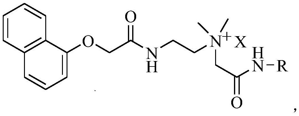 High-temperature-resistant salt-tolerant naphthol derivative quaternary ammonium salt foaming agent as well as a preparation method and application thereof