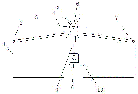 Floor turnover device for wood floor processing