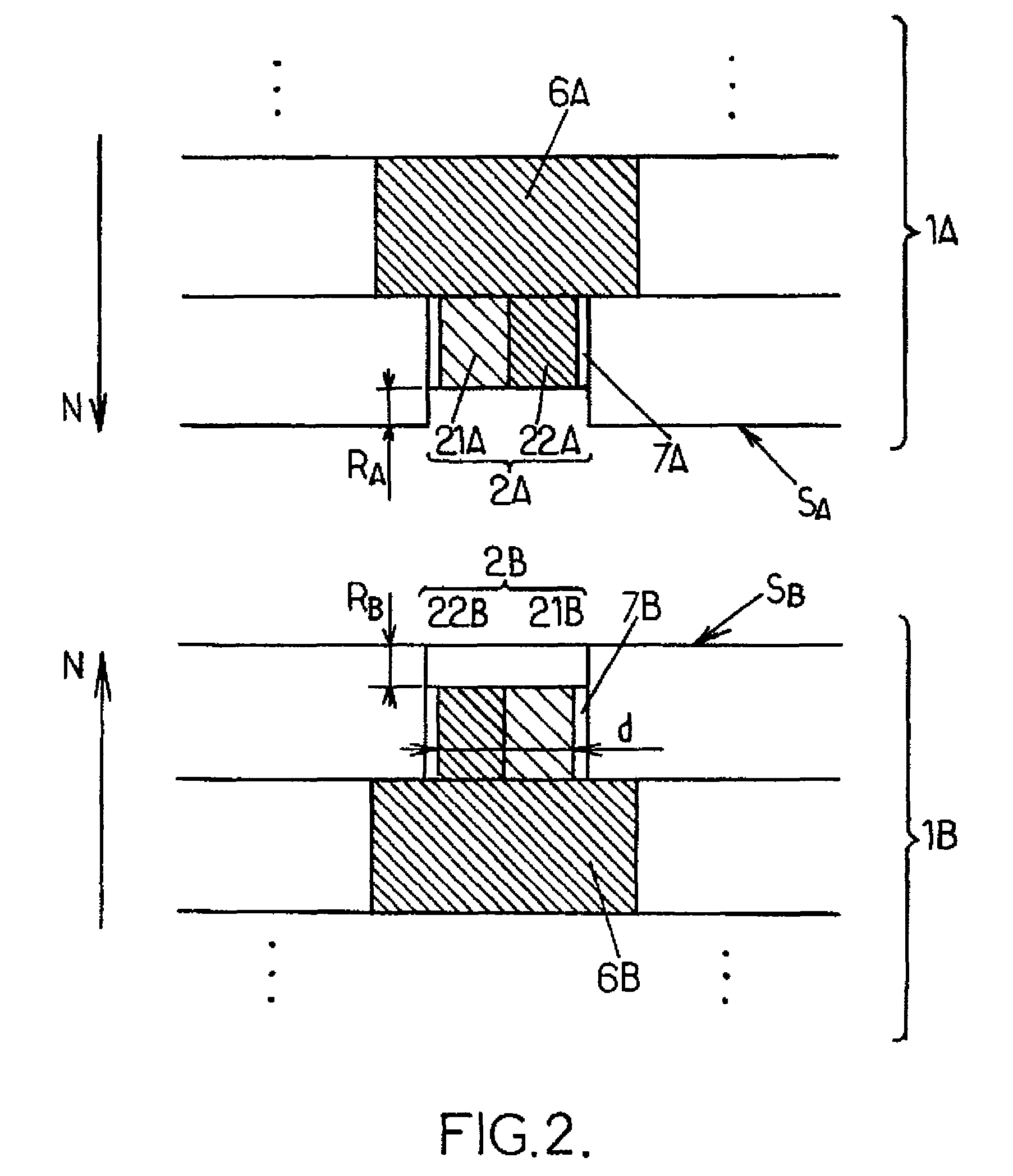 Assembly of two parts of an integrated electronic circuit