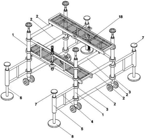 A construction protection frame for structural columns on the edge of a building