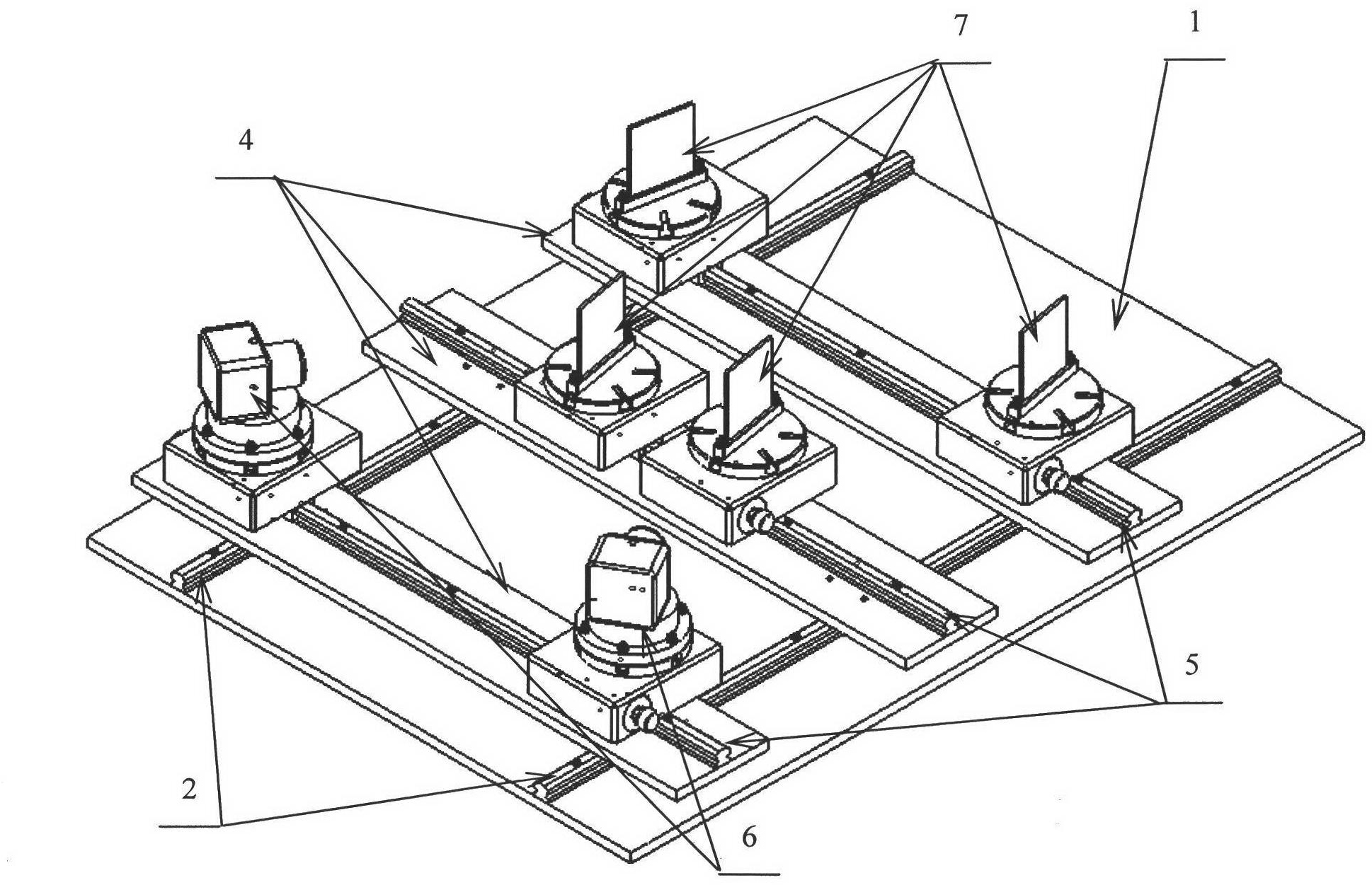 Three-freedom-degree automobile wheel positioning parameter three-dimensionalal visual flexible detection system