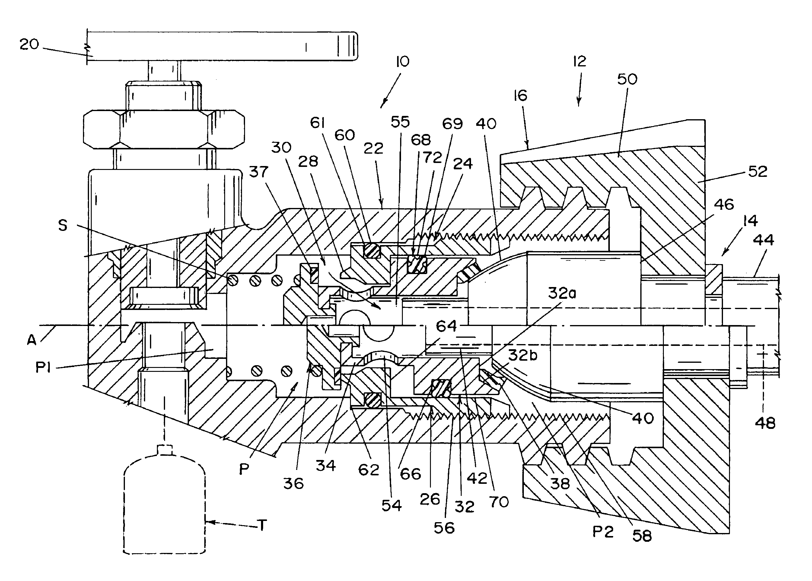 Cylinder valve insert