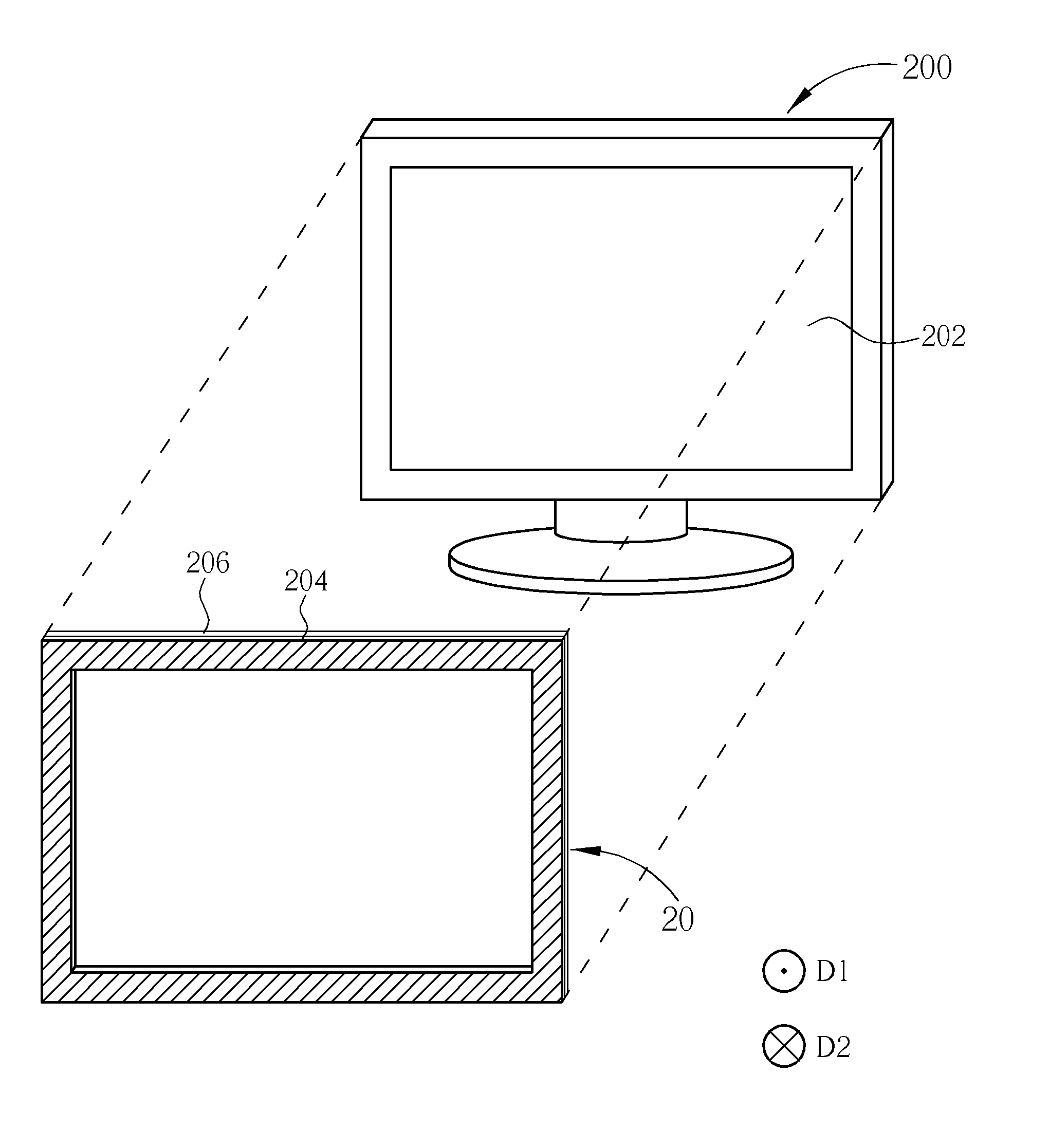 Monitor Protection Device for a Flat Panel Display