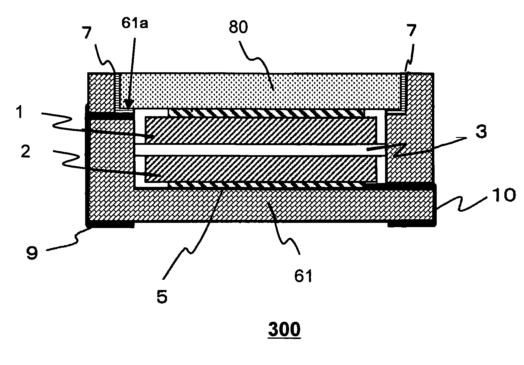 Electric double layer capacitor with a sealing plate fitted inside a container