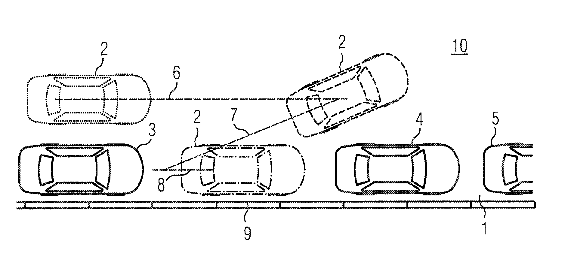 Semiautomatic parking machine