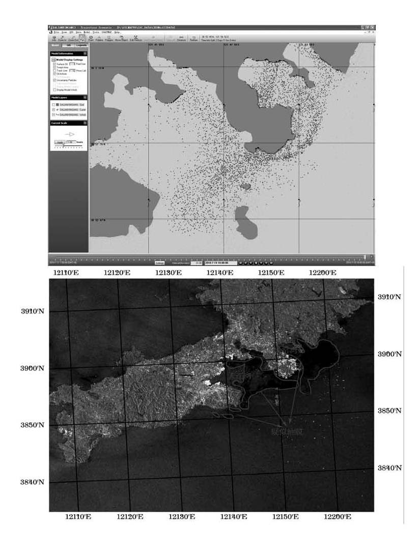 Rapid prediction method for drifting path and diffusion of marine spilled oil