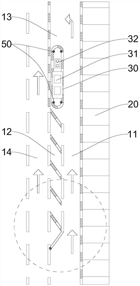 Lane-type intelligent vehicle queuing system and lane type charging station