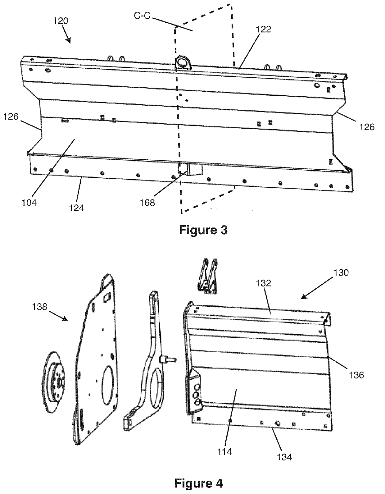 Snow plow extension slide