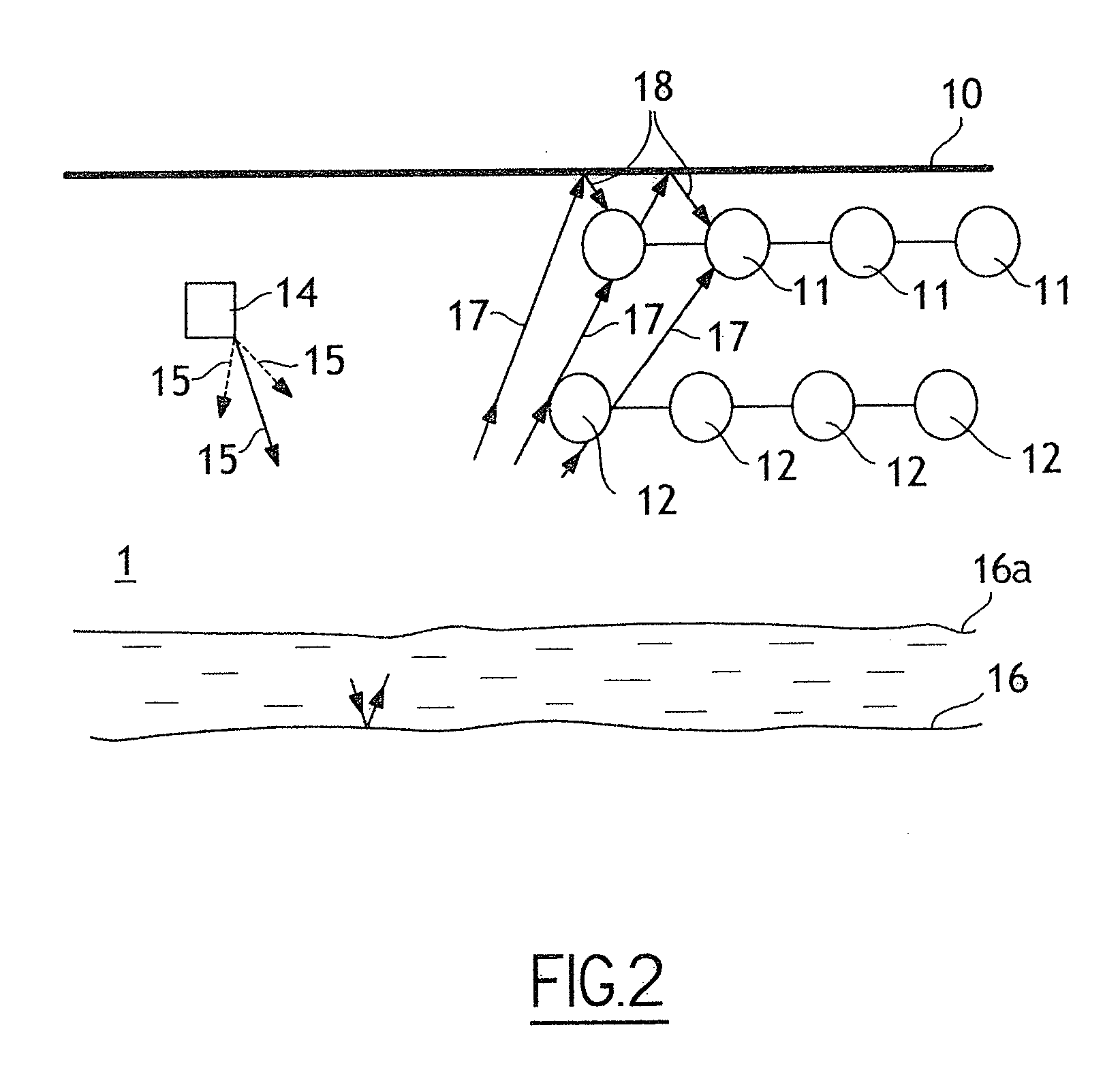 Seismic exploration process enabling the suppression of ghosts due to reflections at the water surface, and process for processing seismic data in order to suppress these ghosts