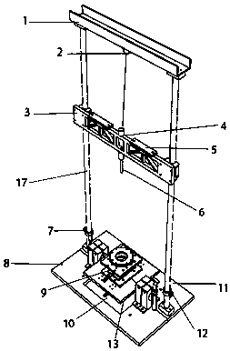 Drop hammer type low-speed impact testbed