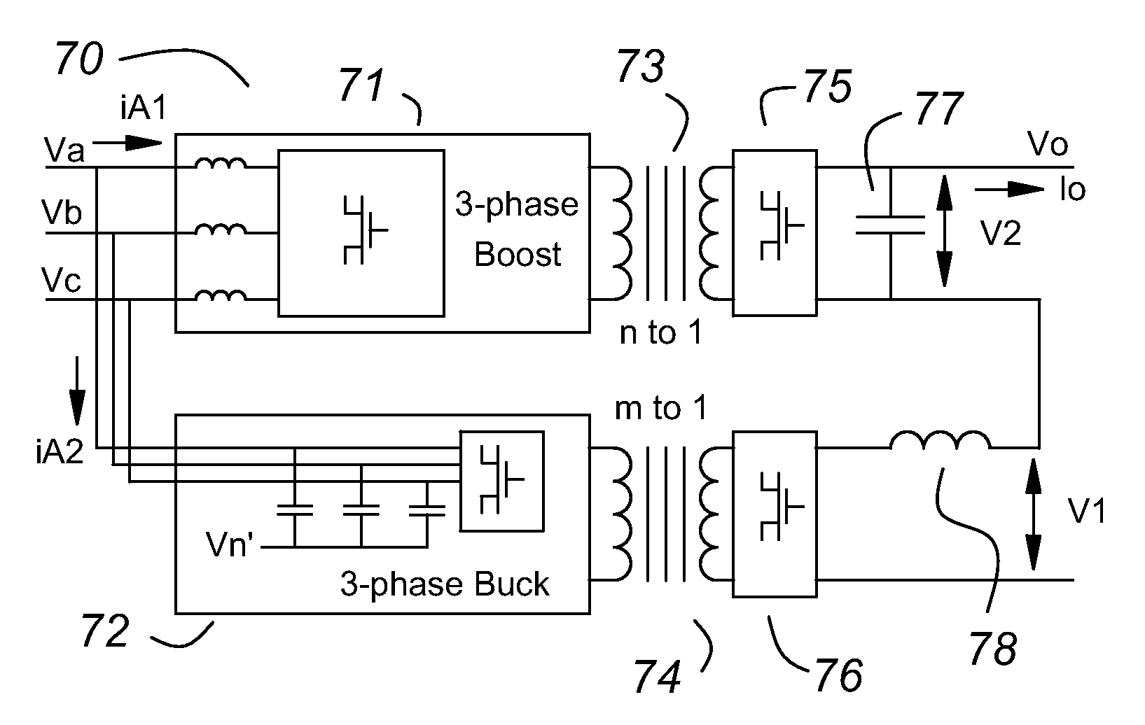 Power factor corrected 3-phase Ac-dc power converter using natural modulation