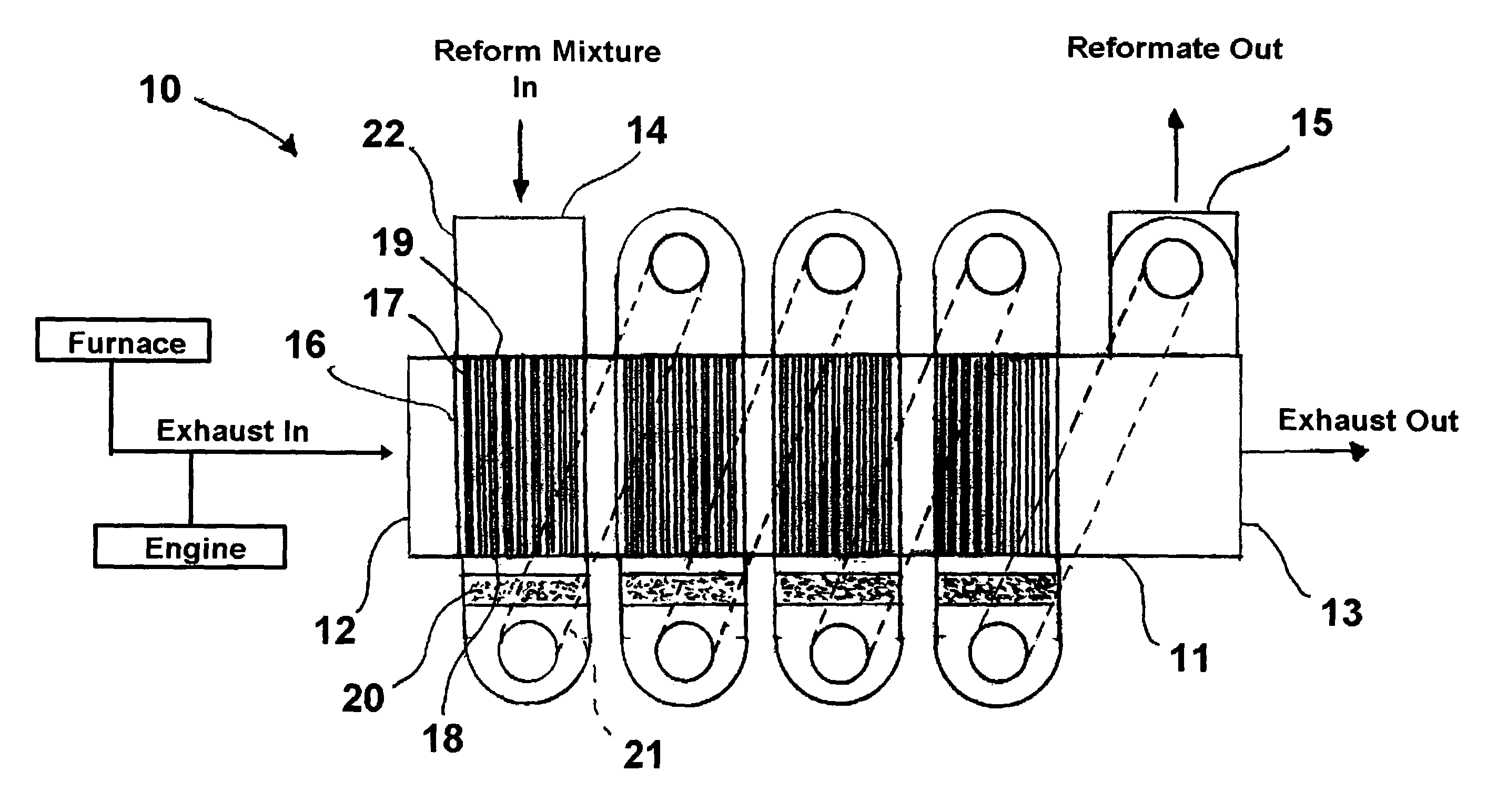 Recuperative reforming reactor