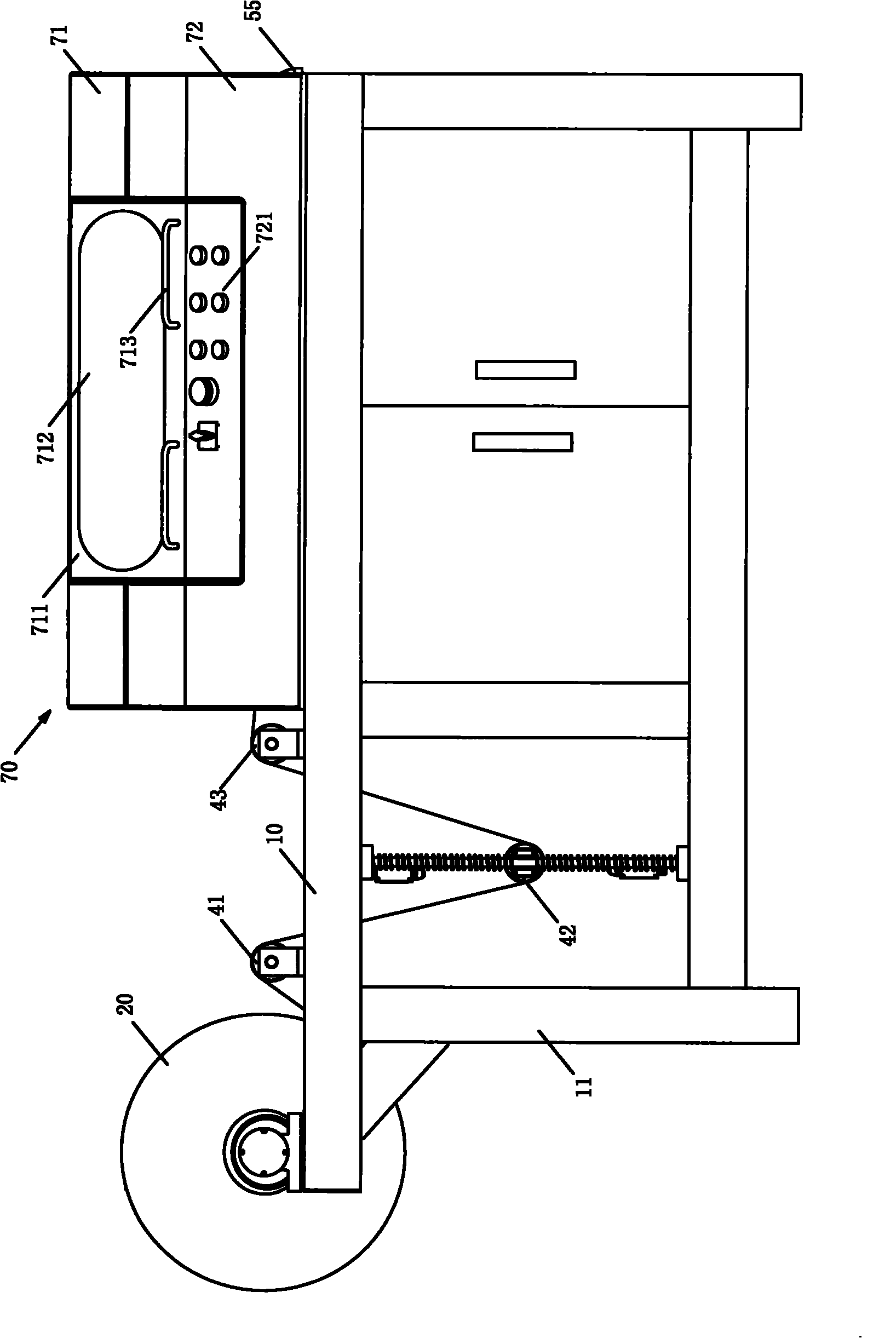 Laser cutting device of power battery pole piece