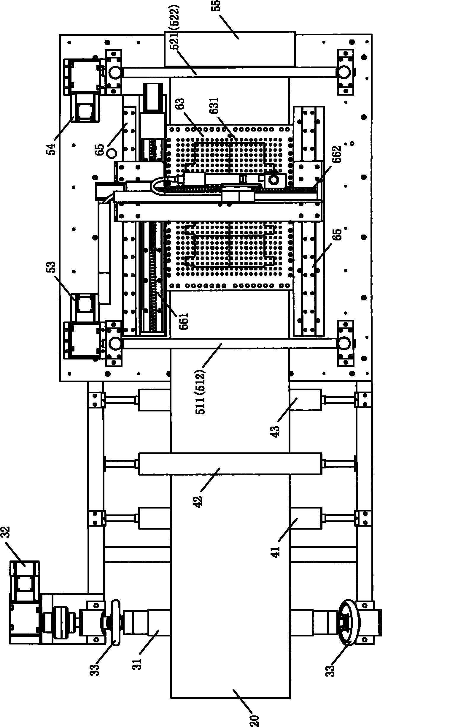 Laser cutting device of power battery pole piece