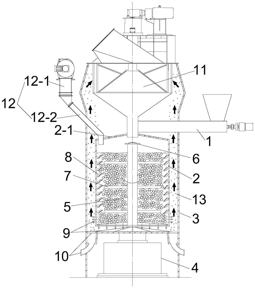 A high-efficiency vertical dry stirring mill and its application