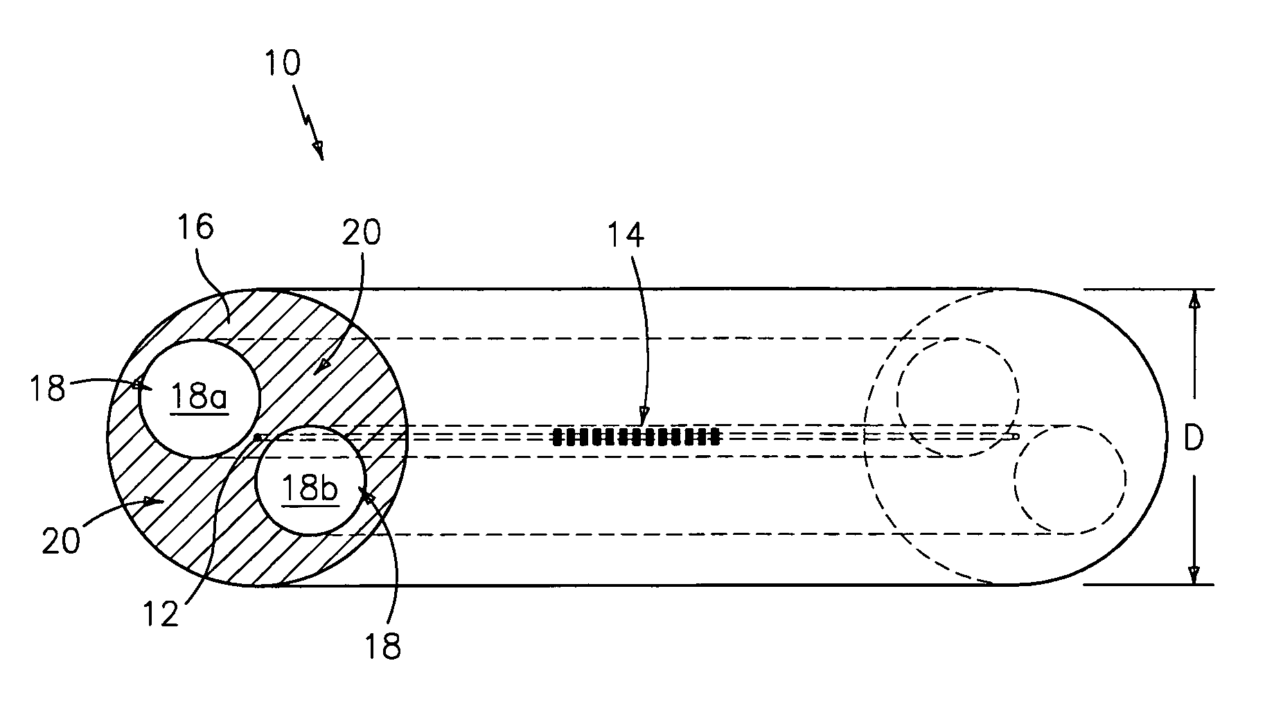 Tunable optical filter having large diameter optical waveguide with bragg grating and being configured for reducing the bulk modulus of compressibility thereof