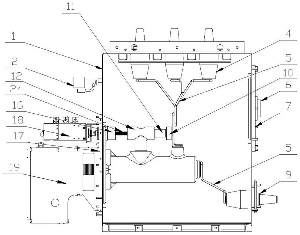 Integrated wear-free low-impedance switch cabinet air chamber based on main switch loop