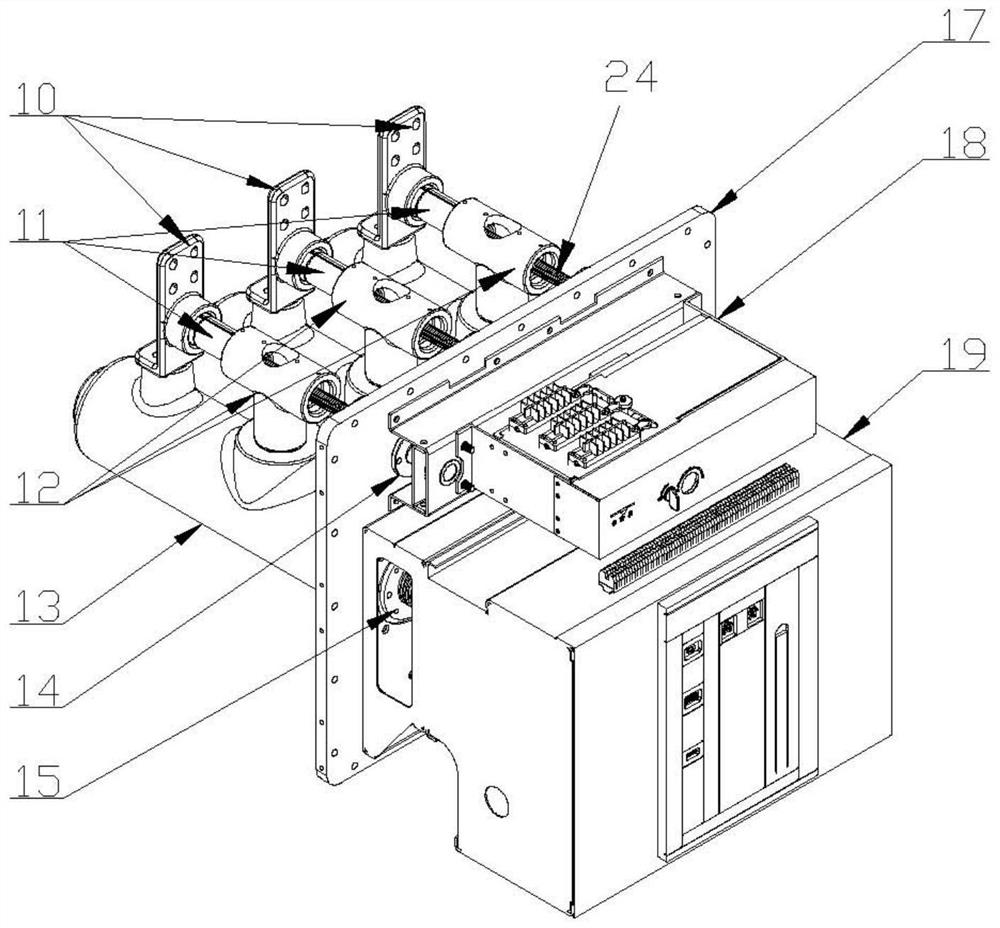 Integrated wear-free low-impedance switch cabinet air chamber based on main switch loop