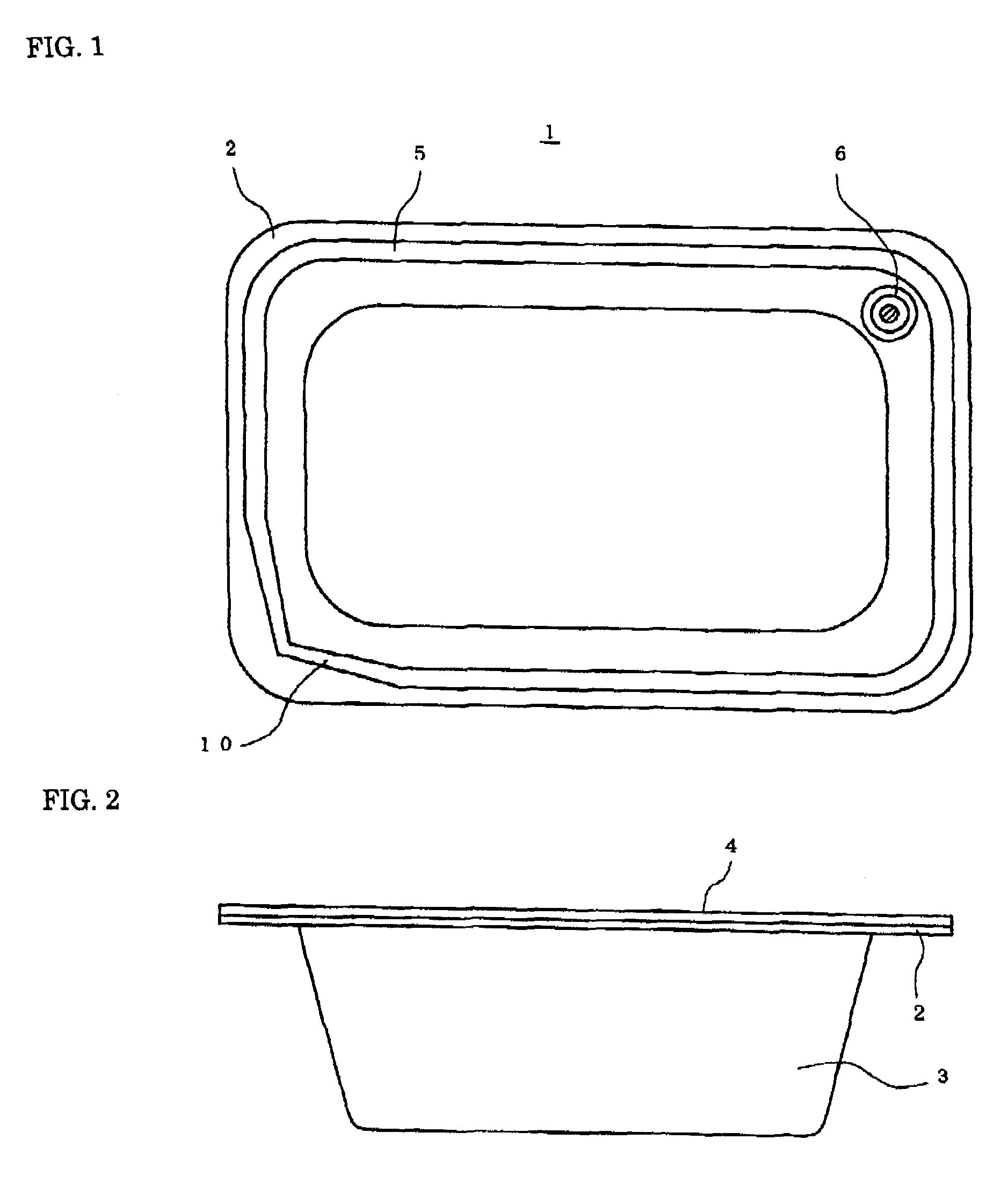 Packaging container for microwave oven and process for manufacturing the same