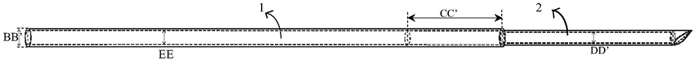 Two-material hollow casing pipe for separating primary respiratory tract epithelial cells