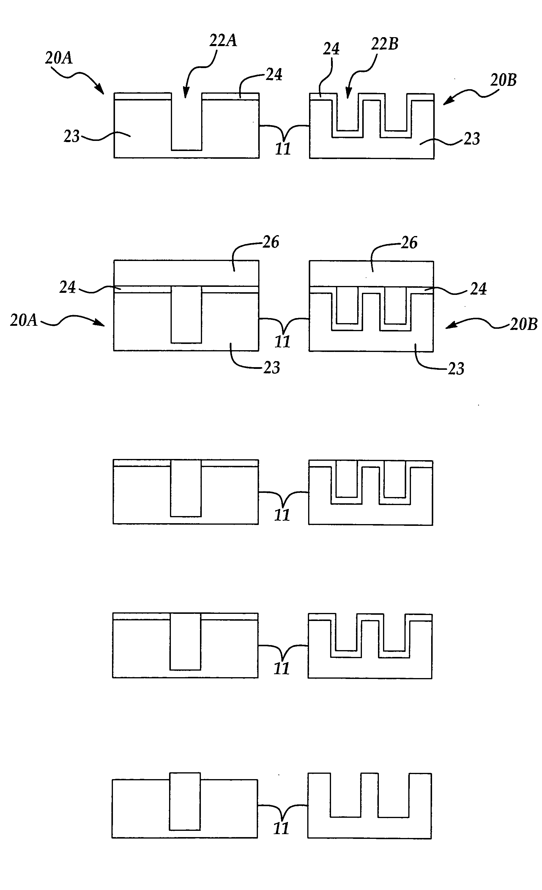 Micro-etching method to replicate alignment marks for semiconductor wafer photolithography