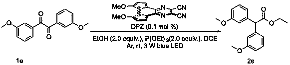 Diaryl acetate compound and preparation method thereof