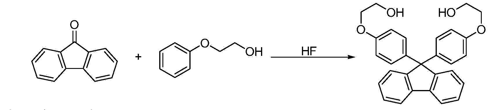 Method for preparing 9,9-bis[(4-hydroxy oxyethyl) phenyl] fluorene