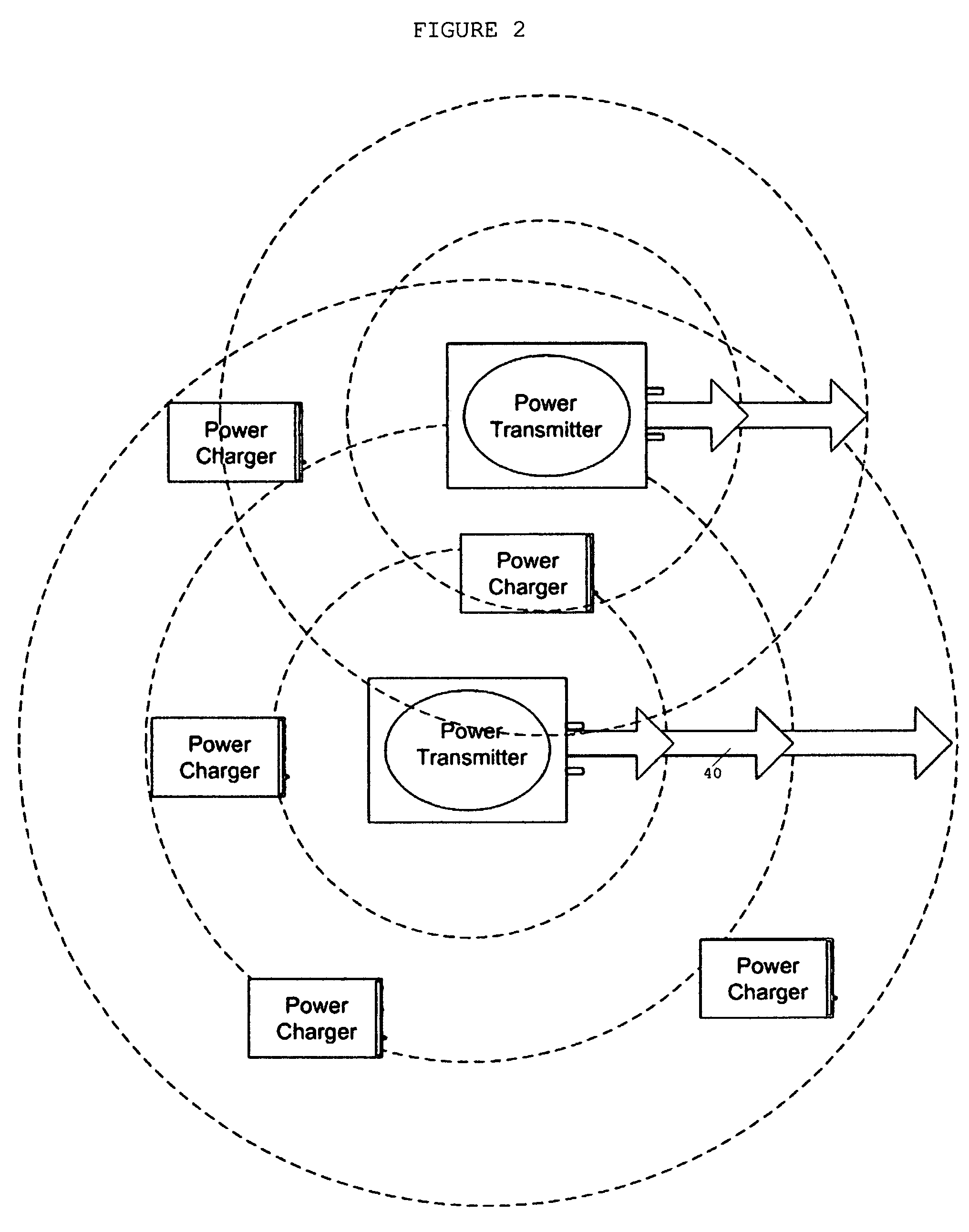 Wireless battery charger via carrier frequency signal