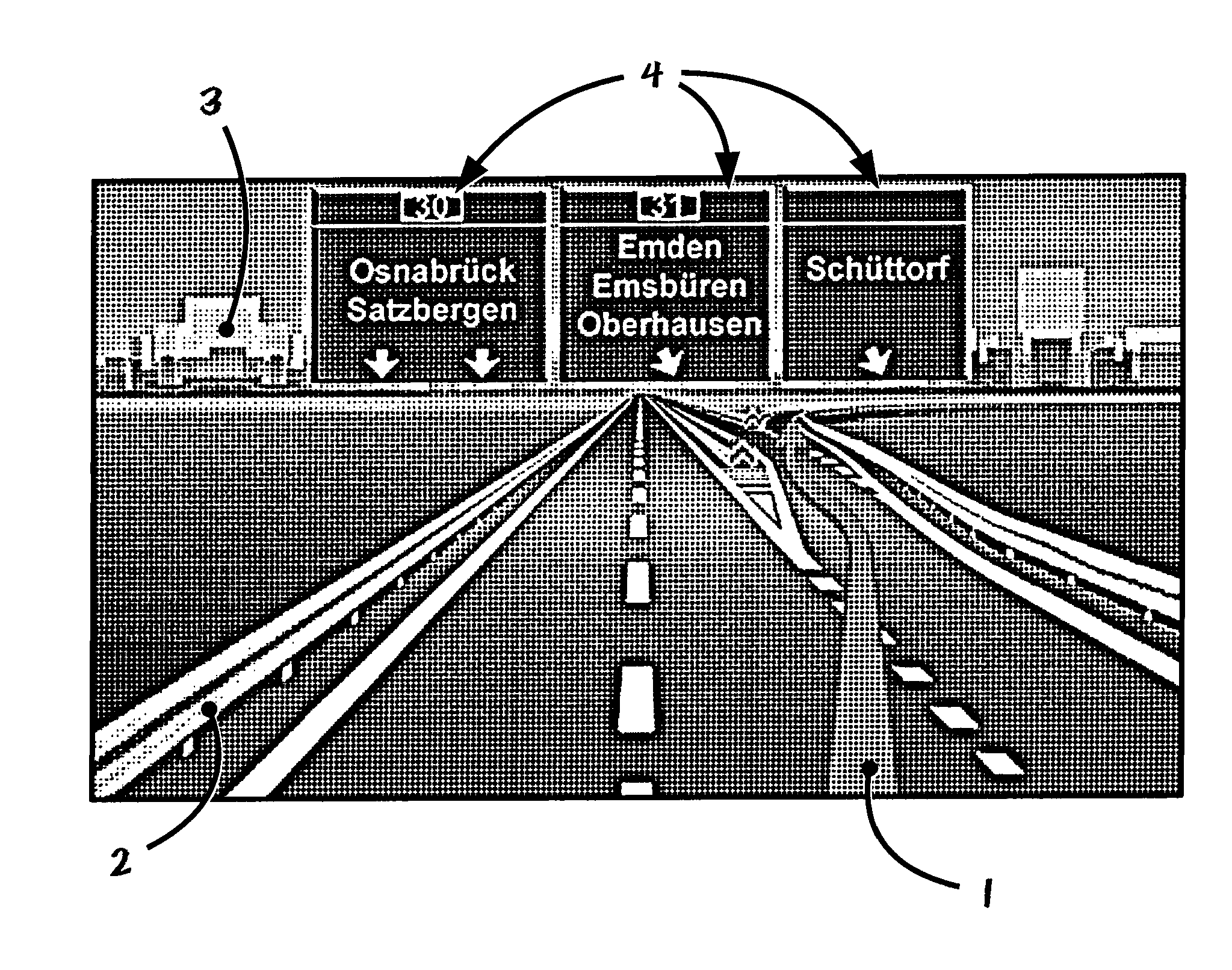 Navigation device and method for the graphic output of navigaton instructions