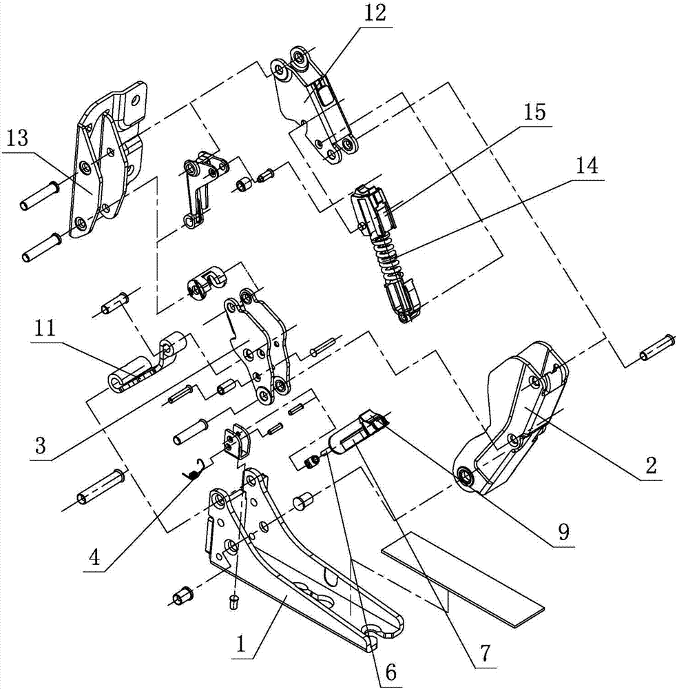 A damper opening and closing angle changing mechanism of a hinge