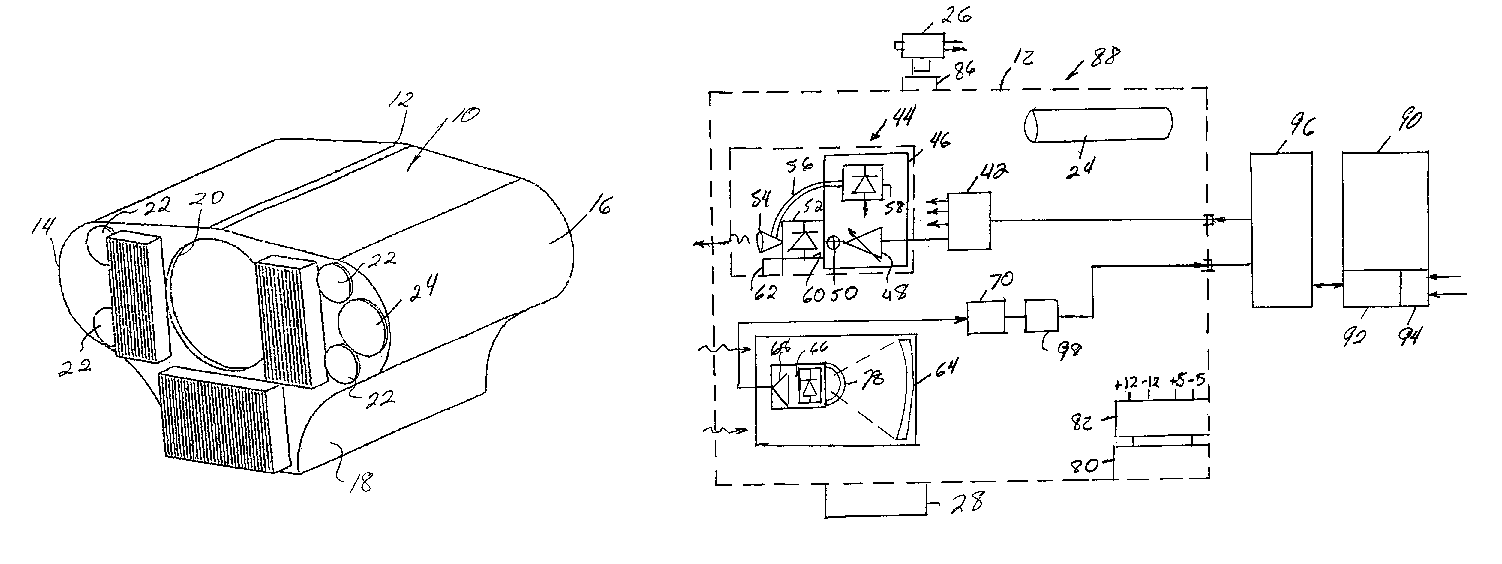 Portable laser transceiver