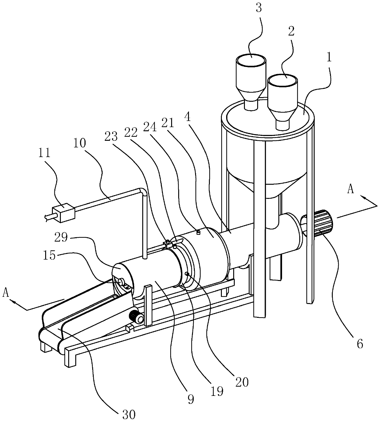 Fuel conveying system with drying device