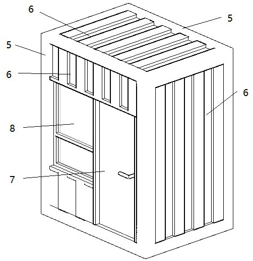 Fabricated living cabin and construction mode