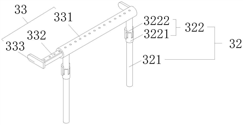 Hydraulic lifting structure for transfer trolley