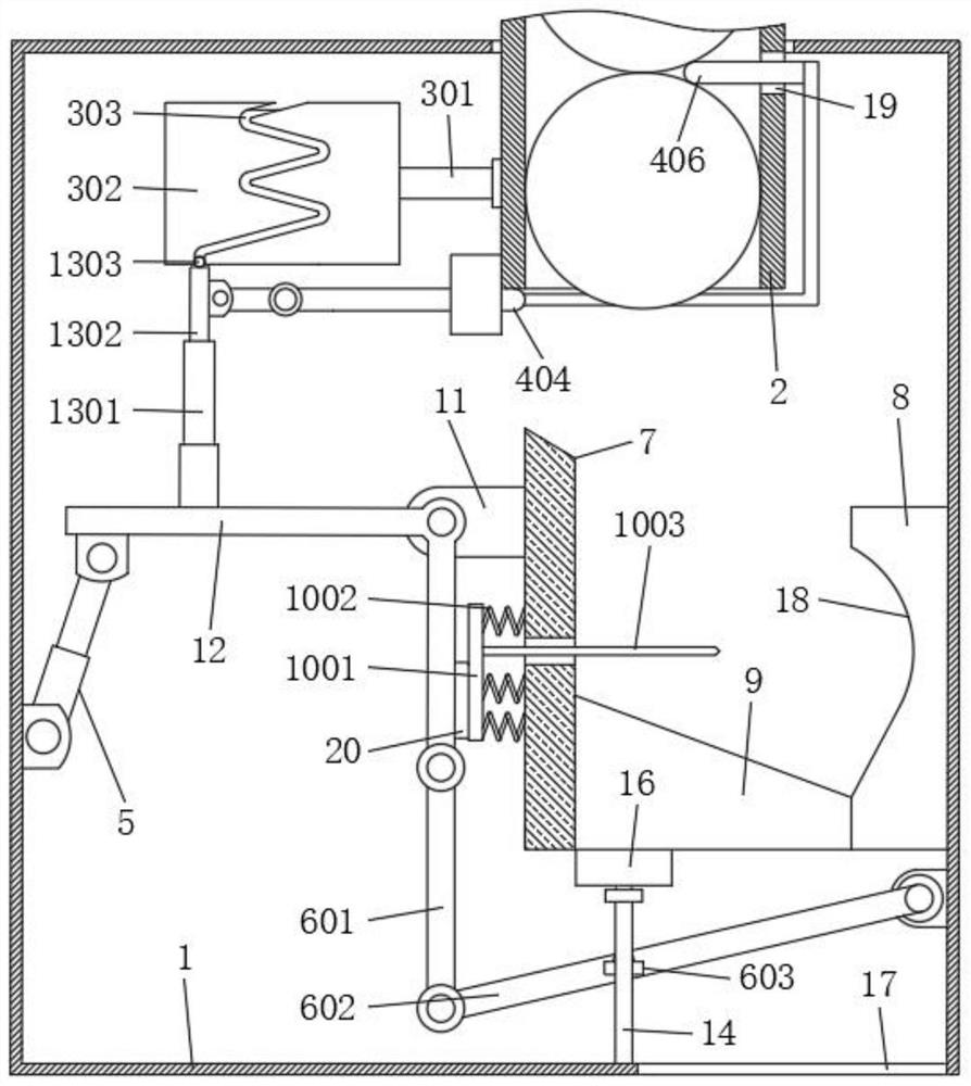 Lentinus edodes stick puncturing equipment