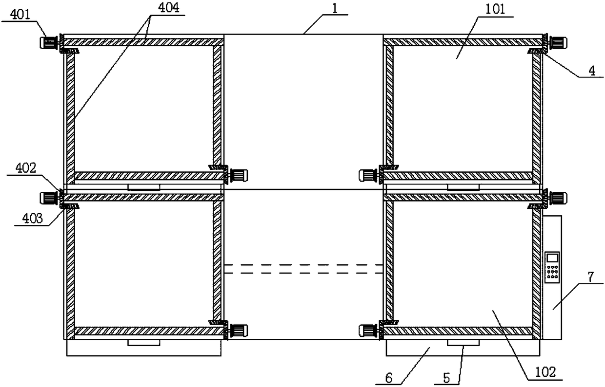 Anti-dust efficient cleaning device for double-layer lifting transversely-moving-type parking equipment