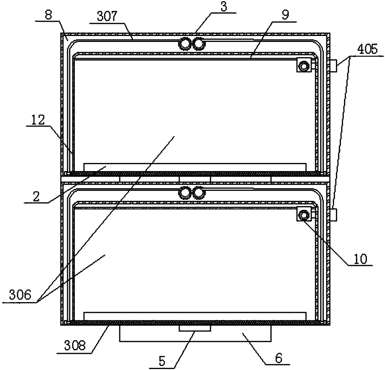 Anti-dust efficient cleaning device for double-layer lifting transversely-moving-type parking equipment