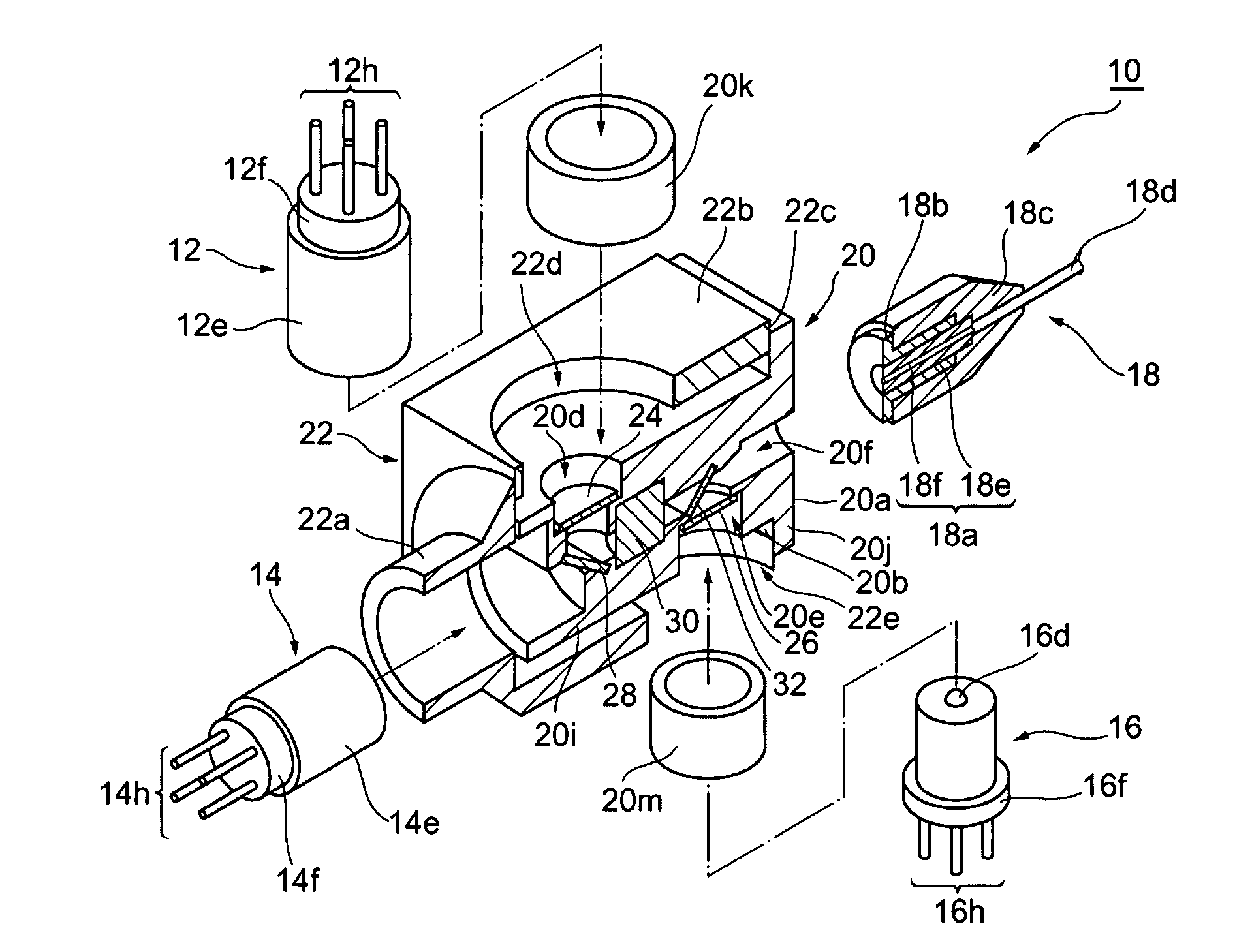 Bidirectional optical assembly and method for manufacturing the same