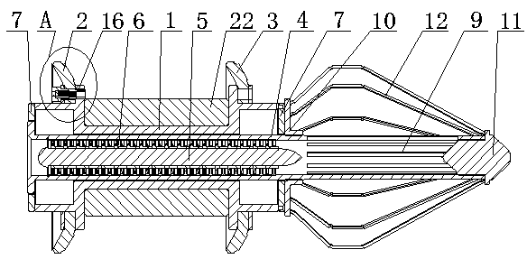 Oil pipeline cleaning device